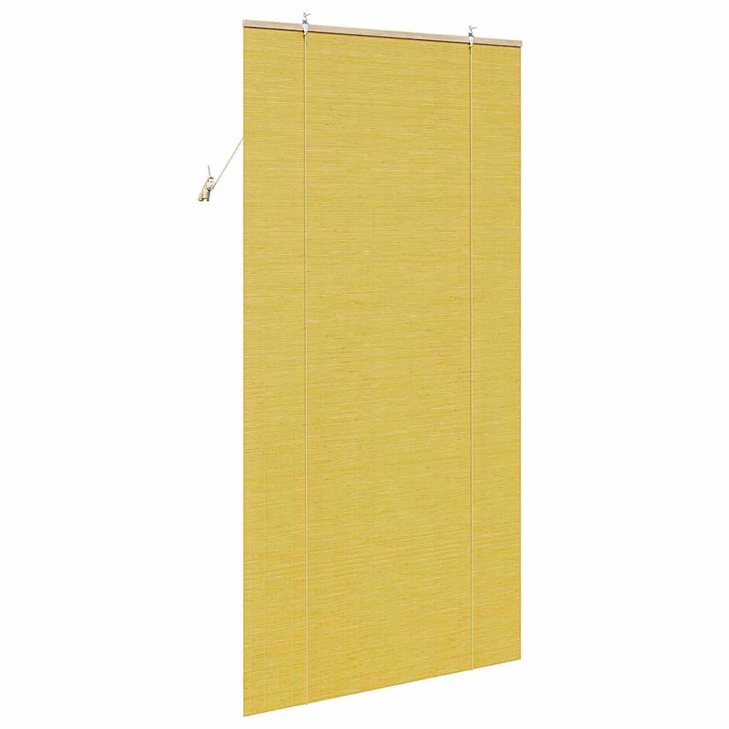 vidaXL Roller Blind Yellow 120 x 220 cm Bamboo 5