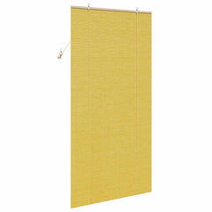 vidaXL Roller Blind Yellow 120 x 220 cm Bamboo 5