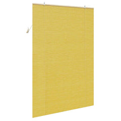 vidaXL Roller Blind Yellow 140 x 220 cm Bamboo 5