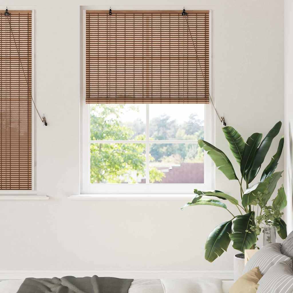 vidaXL Roller Blind Brown 100 x 160 cm Bamboo 1