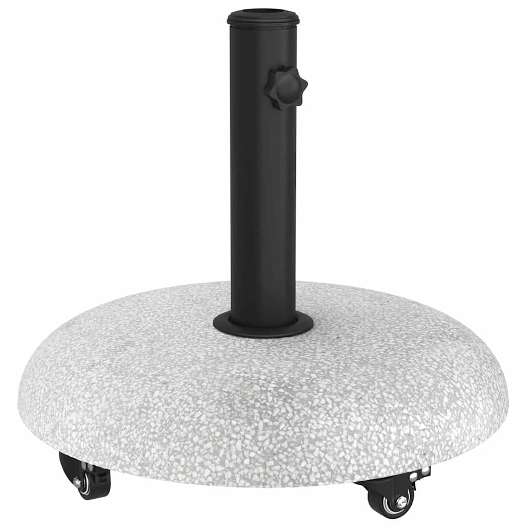 Parasol Base 21 kg Light Grey Concrete Round with wheels