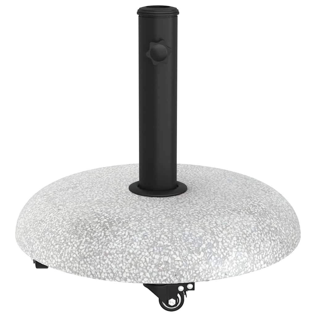 Parasol Base 21 kg Light Grey Concrete Round with wheels