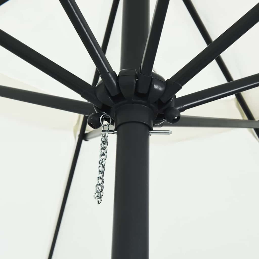 vidaXL Garden Parasol Sand 394 x 394 x 248 cm Polyester and Steel 4