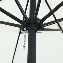 vidaXL Garden Parasol Sand 394 x 394 x 248 cm Polyester and Steel 4