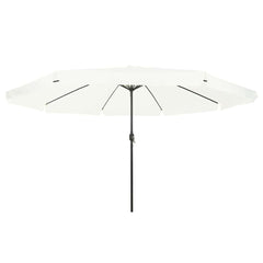 vidaXL Garden Parasol Sand 394 x 394 x 248 cm Polyester and Steel 3