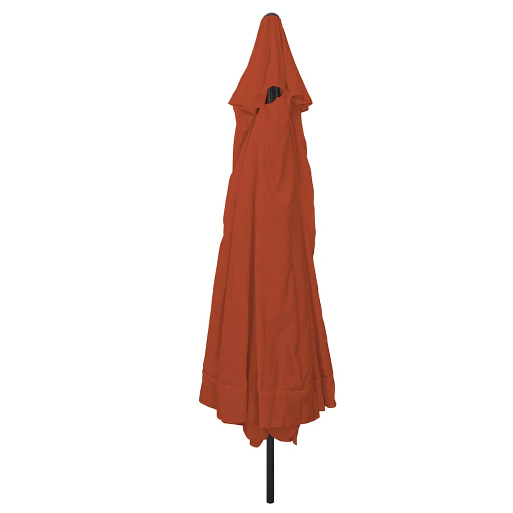 vidaXL Garden Parasol Terracotta 394 x 394 x 248 cm 2