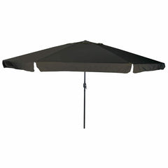 vidaXL Garden Parasol Black 394 x 394 x 248 cm Polyester and Steel 1