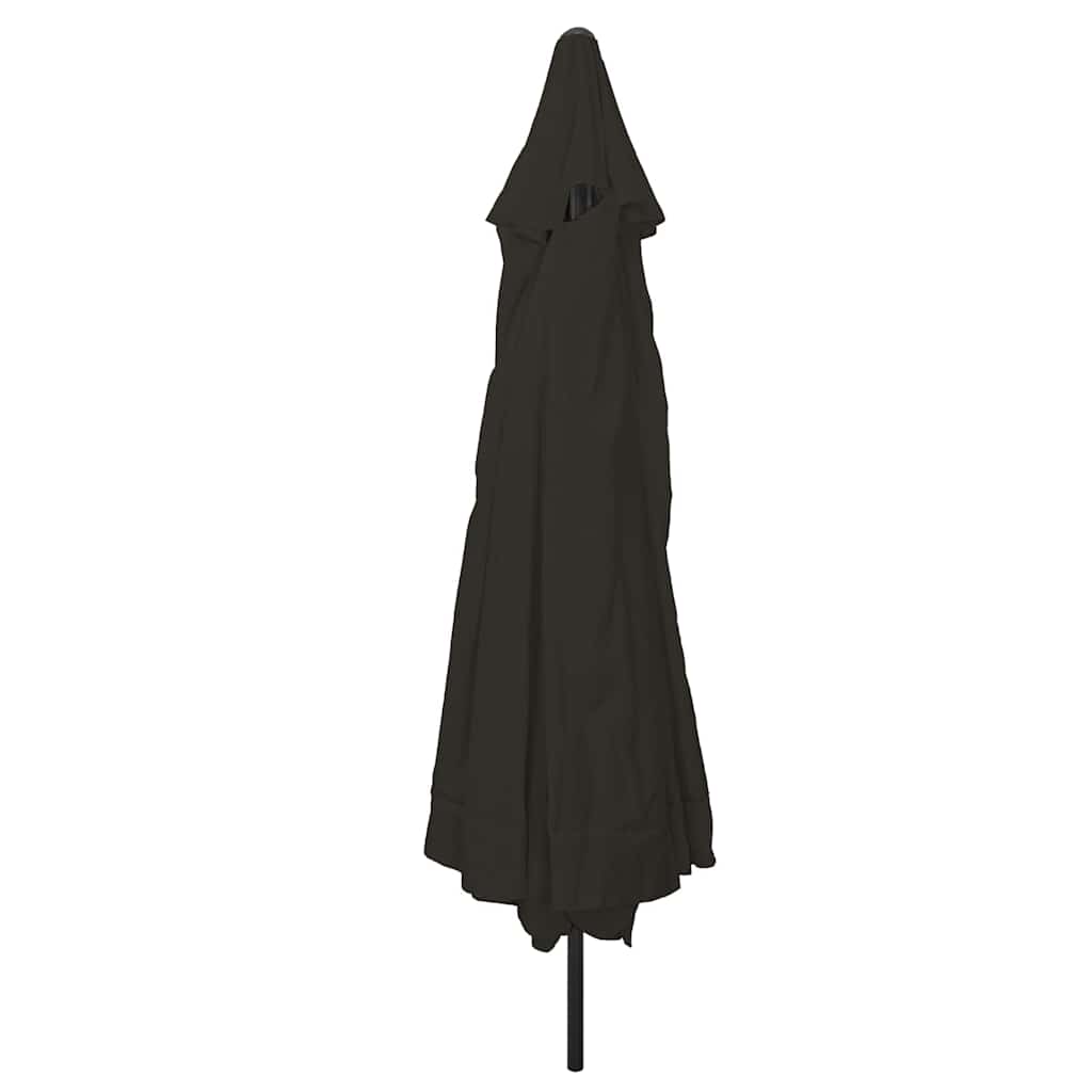 vidaXL Garden Parasol Black 394 x 394 x 248 cm Polyester and Steel 2