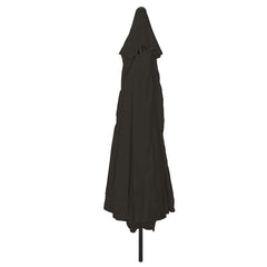 vidaXL Garden Parasol Black 394 x 394 x 248 cm Polyester and Steel 2