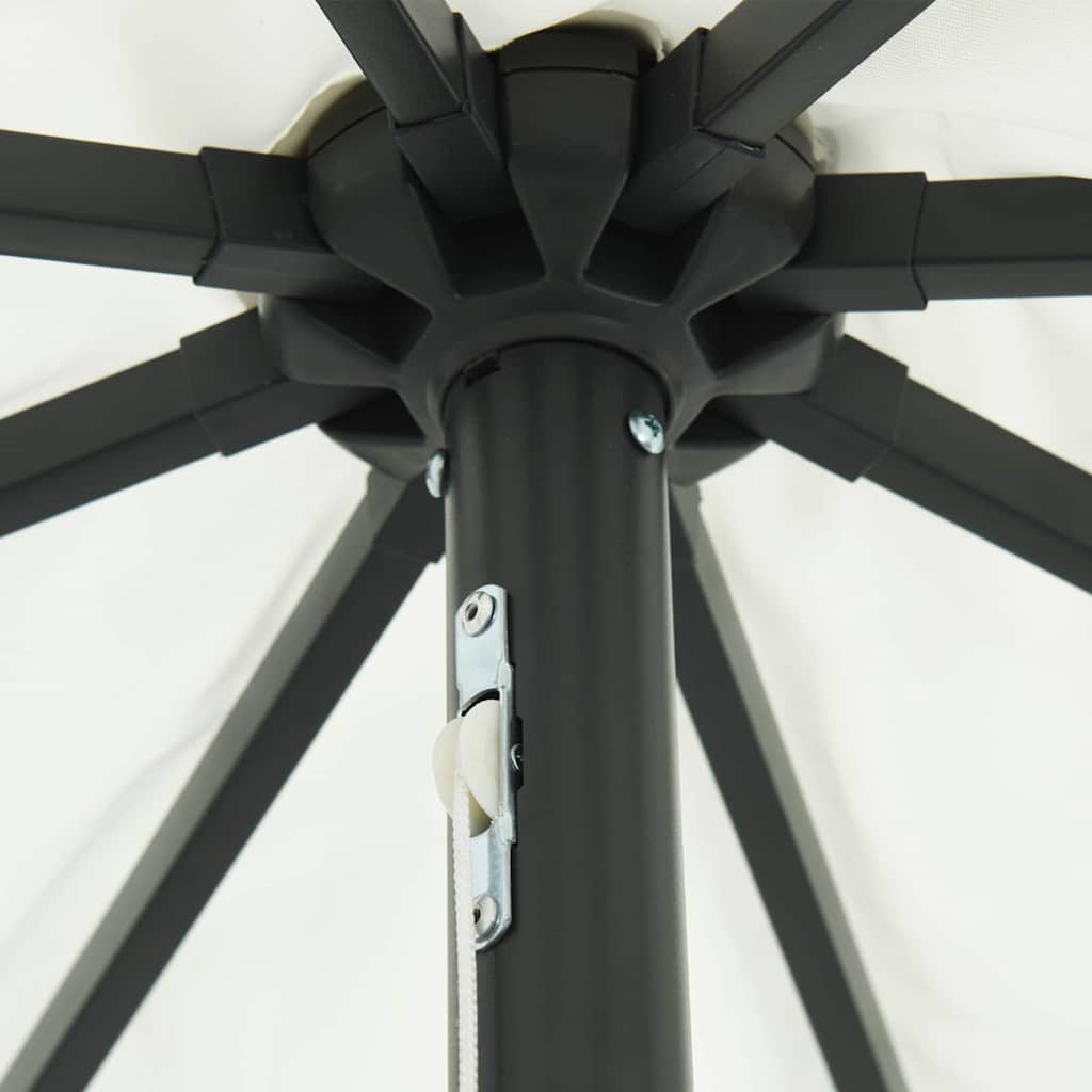 vidaXL Garden Parasol 395 x 395 x 245 cm Polyester Round 5