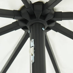 vidaXL Garden Parasol 395 x 395 x 245 cm Polyester Round 5