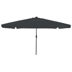 vidaXL Garden Parasol 395 x 395 x 245 cm Polyester Round Anthracite 1