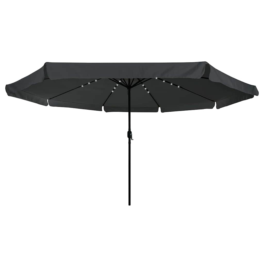 vidaXL Garden Parasol 395 x 395 x 245 cm Polyester Round Anthracite 3
