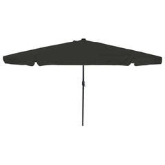 vidaXL Garden Parasol 395 x 395 x 245 cm Polyester Round Black 1
