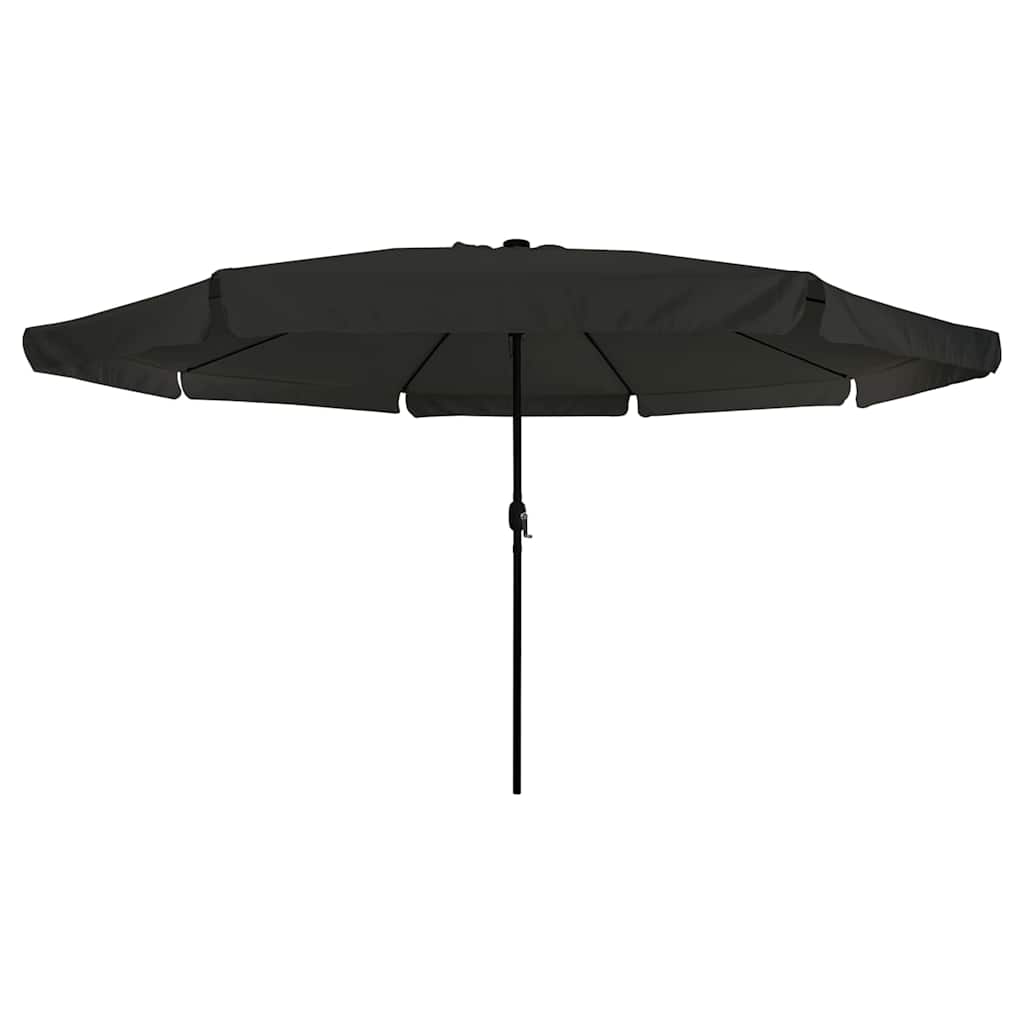 vidaXL Garden Parasol 395 x 395 x 245 cm Polyester Round Black 4