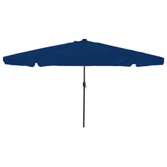 vidaXL Garden Parasol 395 x 395 x 245 cm Polyester Round Azurblau 1