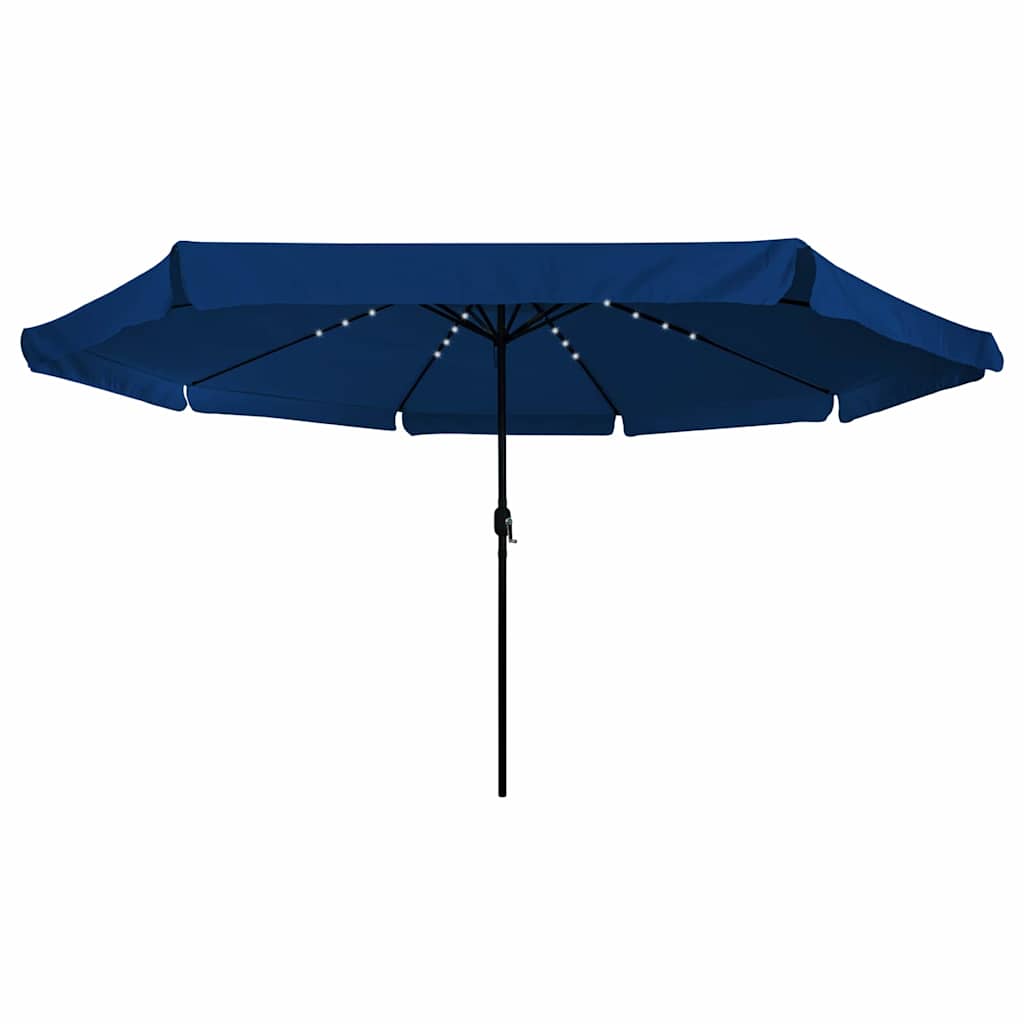vidaXL Garden Parasol 395 x 395 x 245 cm Polyester Round Azurblau 3
