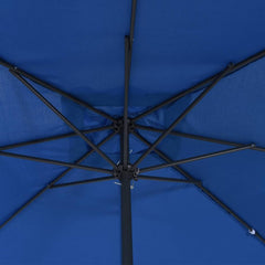 vidaXL Garden Parasol 295 x 295 x 245 cm Polyester and Steel Azurblau 4