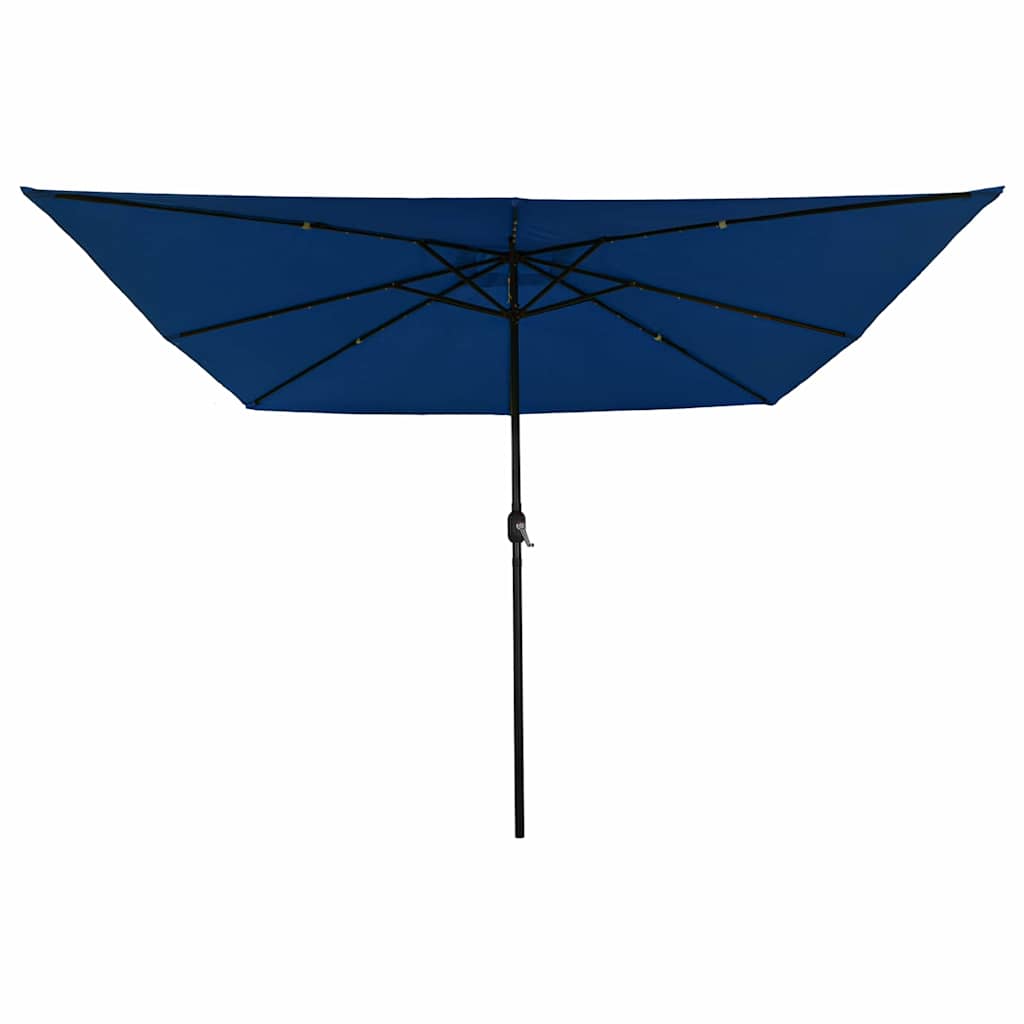 vidaXL Garden Parasol 295 x 295 x 245 cm Polyester and Steel Azurblau 4