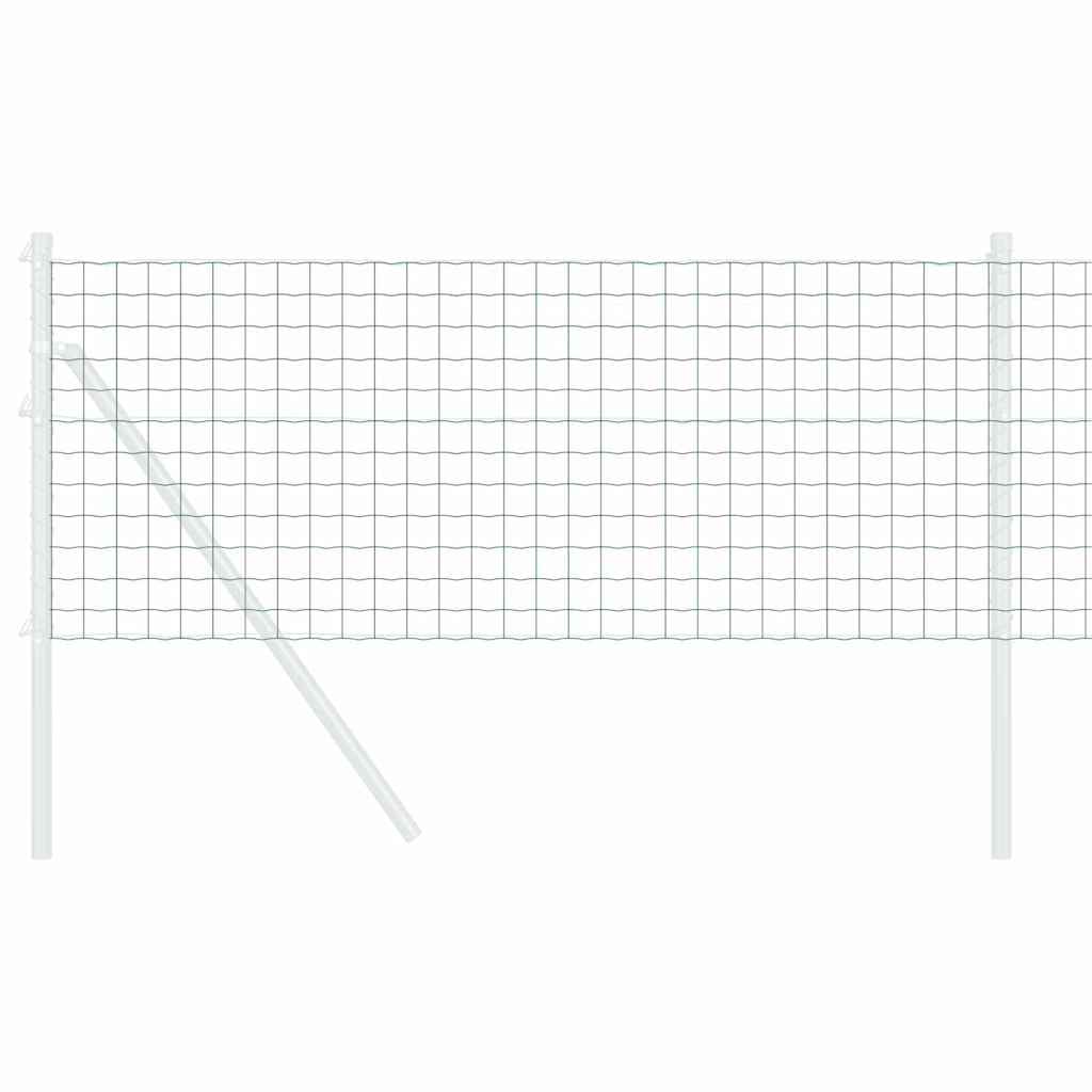 vidaXL Euro Fence 0.8 x 10 m PVC-coated iron Green 3