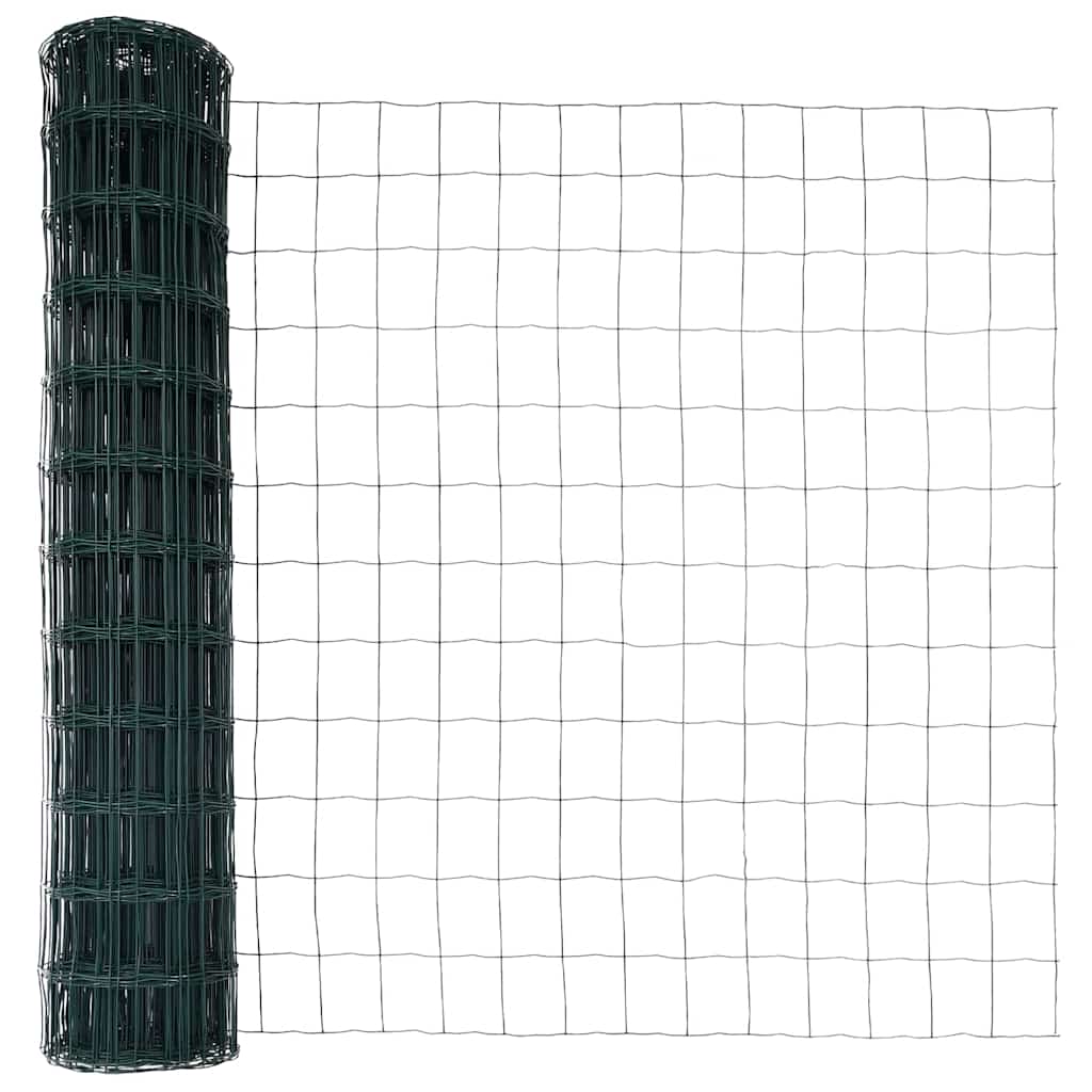 vidaXL Euro Fence 1.2 x 10 m PVC-coated iron Green 5