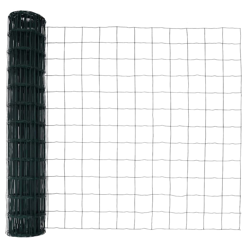 vidaXL Euro Fence 1.4 x 10 m PVC-coated iron Green 5