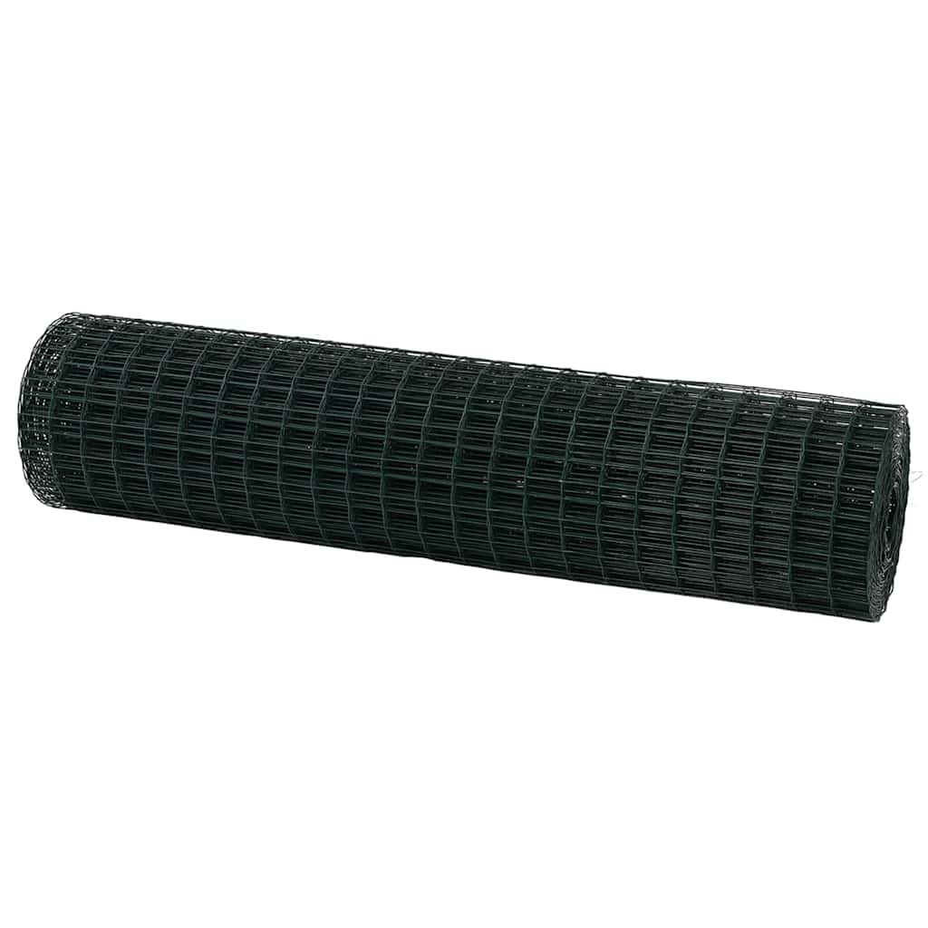 vidaXL Euro Fence 1 x 25 m PVC-coated iron Green 2