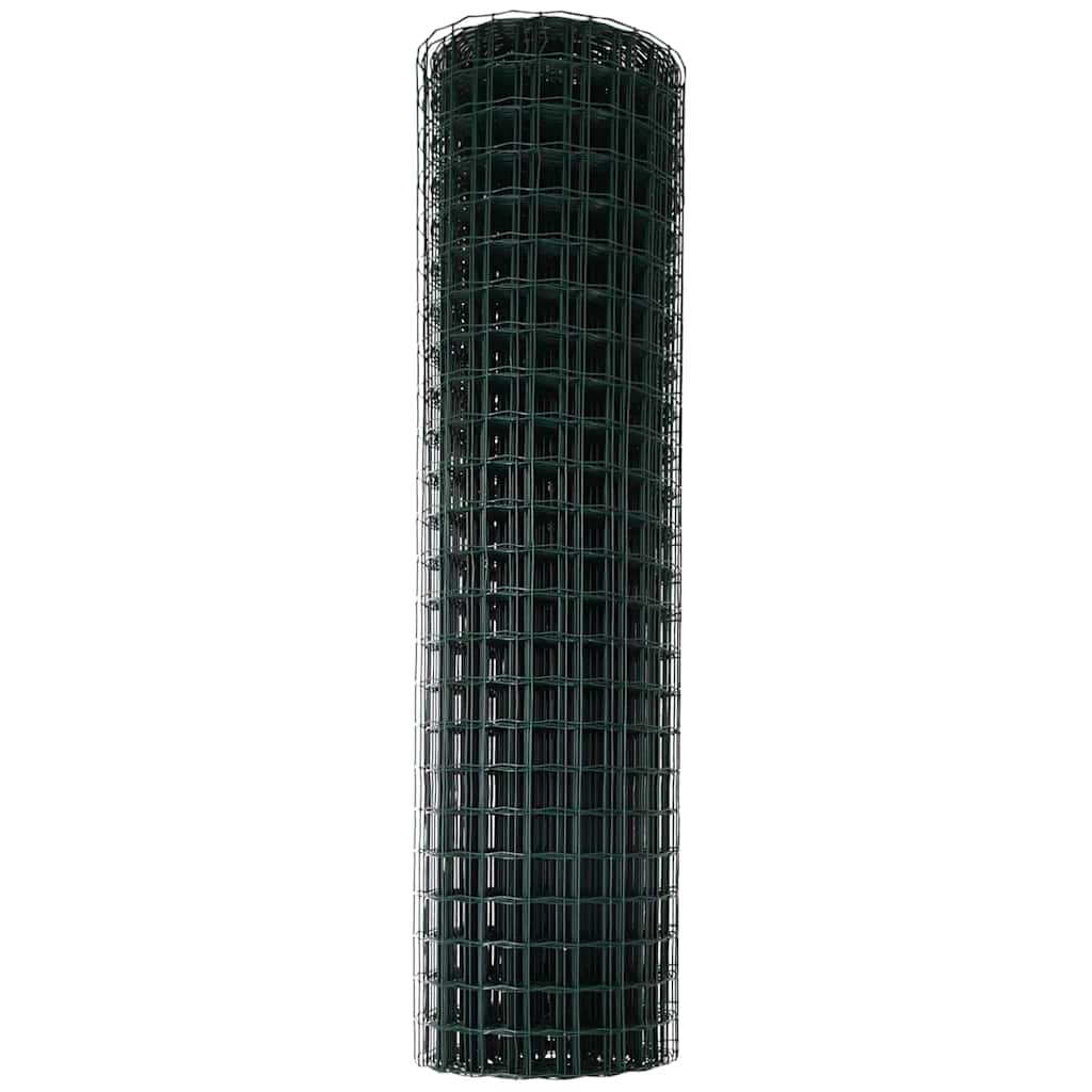 vidaXL Euro Fence 1 x 25 m PVC-coated iron Green 6