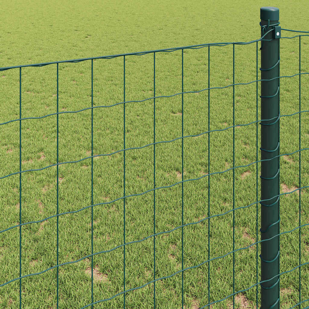 vidaXL Euro Fence 0.6 x 25 m PVC-coated iron Green 4
