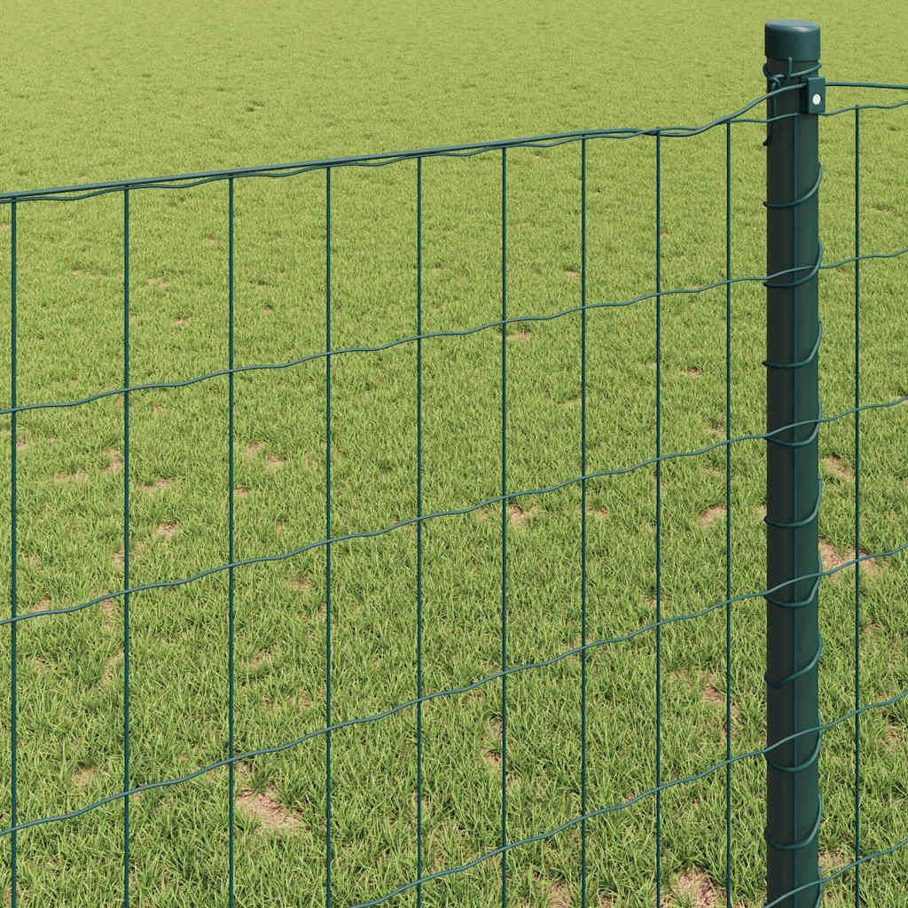 vidaXL Euro Fence 0.6 x 25 m PVC-coated iron Green 4