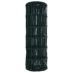 vidaXL Euro Fence 0.6 x 25 m PVC-coated iron Green 6