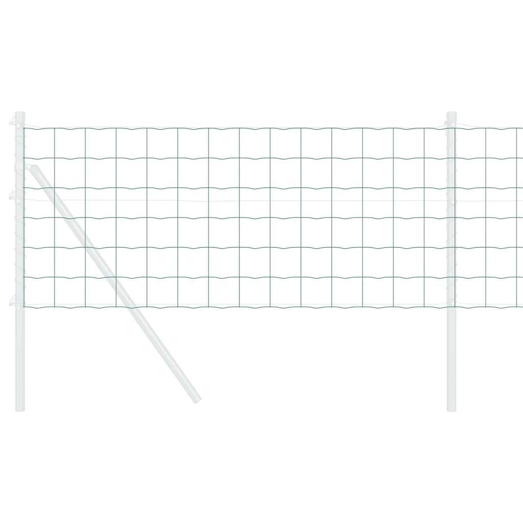 vidaXL Euro Fence 0.6 x 25 m PVC-coated iron Green 3