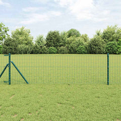 vidaXL Euro Fence 0.4 x 50 m PVC-coated iron Green 1