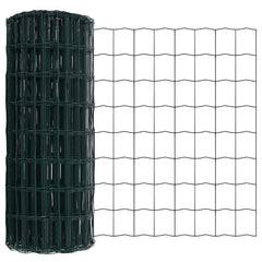 vidaXL Euro Fence 0.4 x 50 m PVC-coated iron Green 5