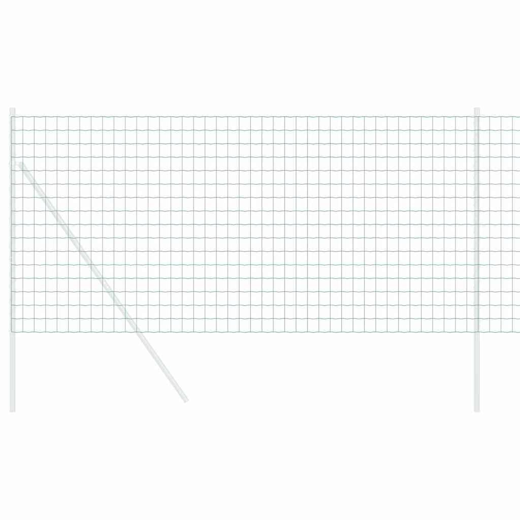 vidaXL Euro Fence 0.4 x 50 m PVC-coated iron Green 3
