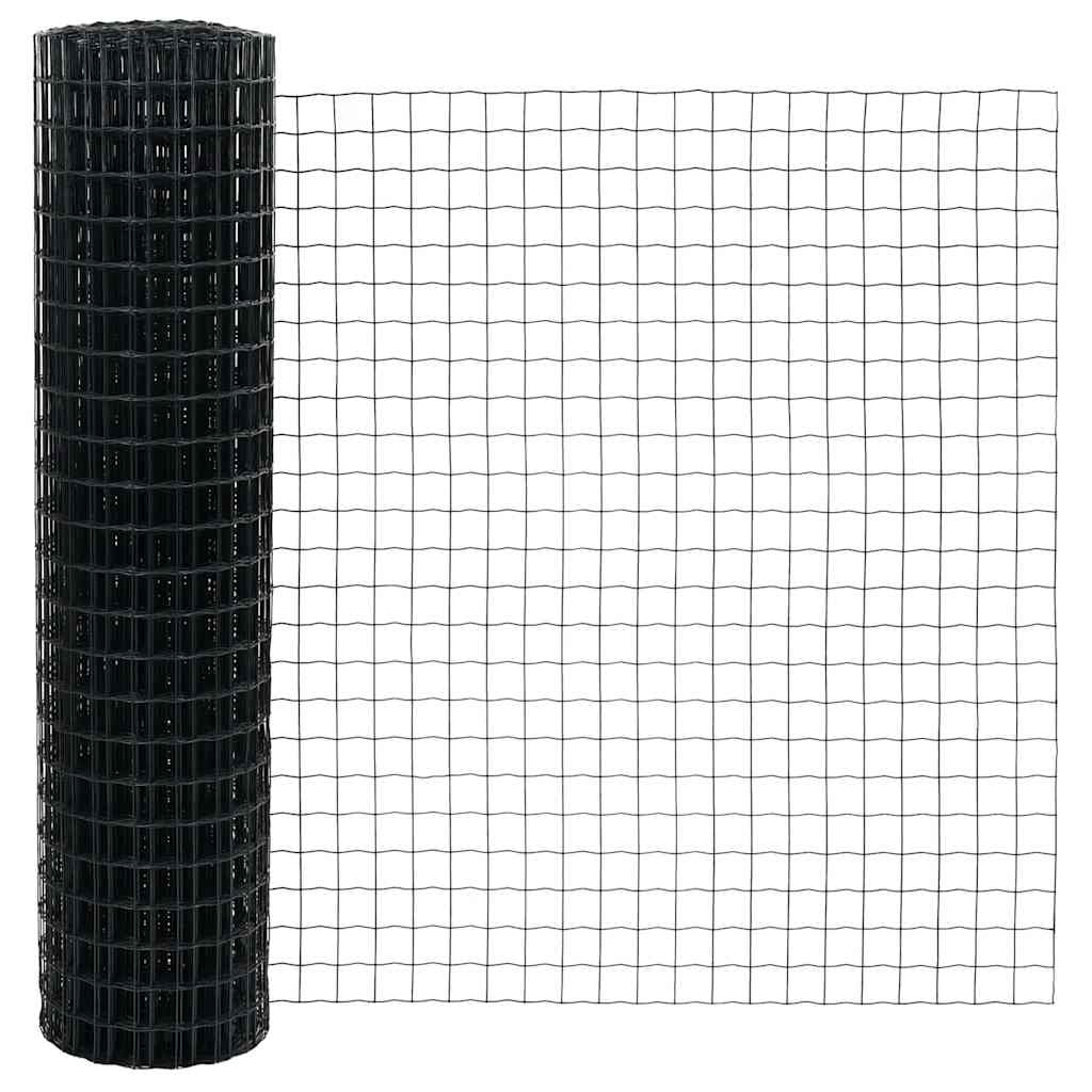 vidaXL Euro Fence 1 x 10 m PVC-coated iron Grey 5