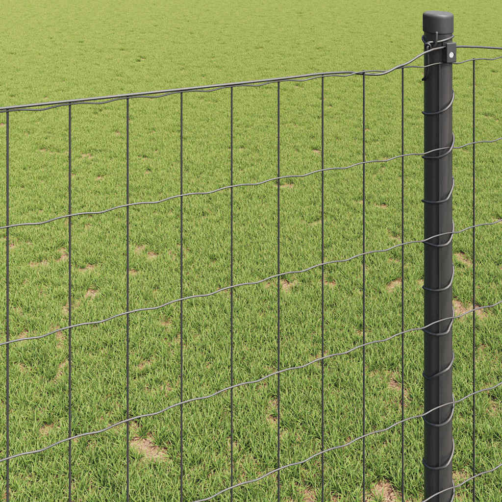 Euro Fence 1 x 10 m PVC-coated iron Grey mesh Size 50 x 100 mm 1.4 m