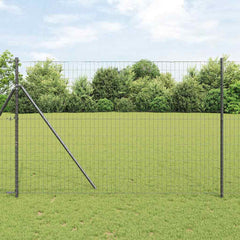 Euro Fence 1 x 10 m PVC-coated iron Grey mesh Size 50 x 100 mm 1.5 m