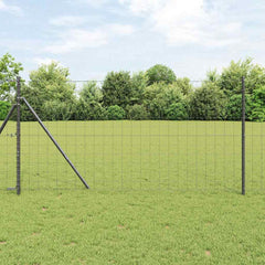 vidaXL Euro Fence 1.4 x 10 m PVC-coated iron Grey 1