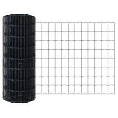 vidaXL Euro Fence 0.8 x 25 m PVC-coated iron Grey 5