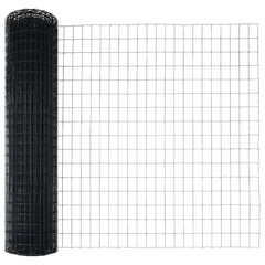vidaXL Euro Fence 1 x 25 m PVC-coated iron Grey 2