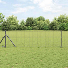 vidaXL Euro Fence 0.6 x 25 m PVC-coated iron Grey 1