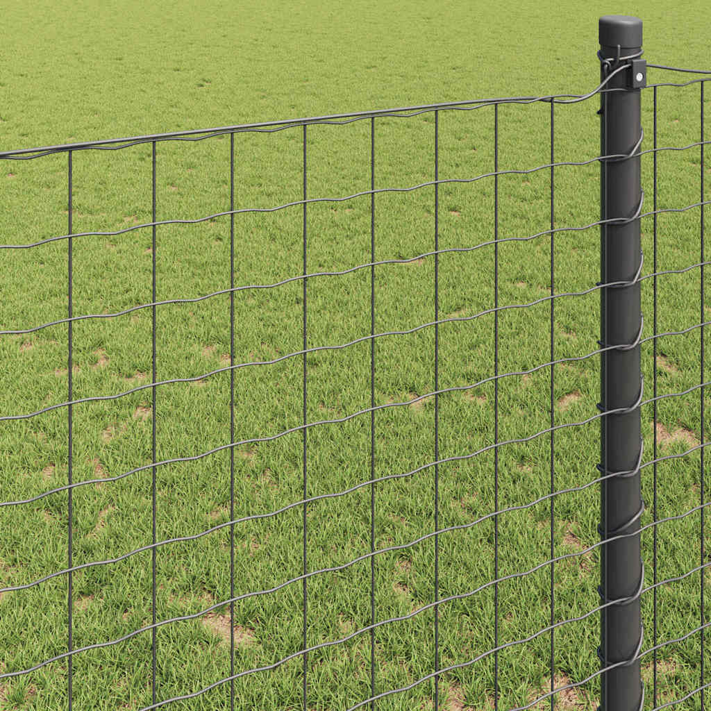 vidaXL Euro Fence 0.4 x 50 m PVC-coated iron Grey 4