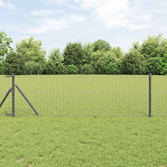 vidaXL Euro Fence 0.6 x 50 m PVC-coated iron Grey 1
