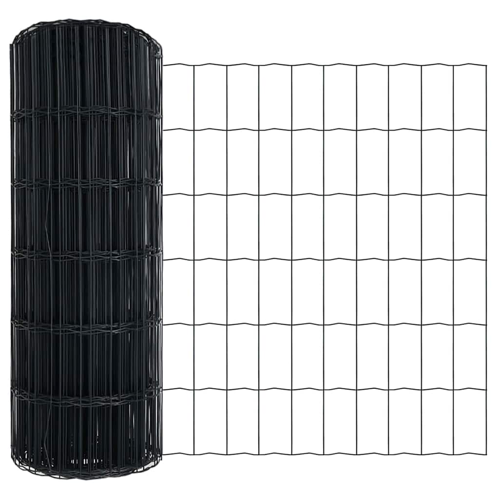 vidaXL Euro Fence 0.6 x 50 m PVC-coated iron Grey 2