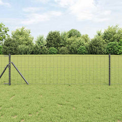 vidaXL Euro Fence 0.4 x 50 m PVC-coated iron Grey 1