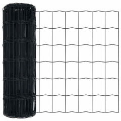 vidaXL Euro Fence 0.4 x 50 m PVC-coated iron Grey 5