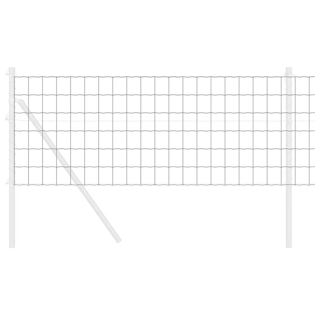 vidaXL Euro Fence 0.4 x 50 m PVC-coated iron Grey 3