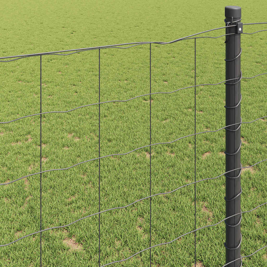 vidaXL Euro Fence 0.4 x 50 m PVC-coated iron Grey 4