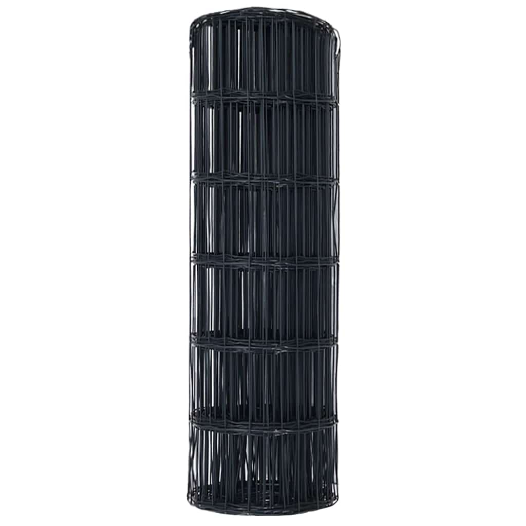 vidaXL Euro Fence 0.4 x 50 m PVC-coated iron Grey 6